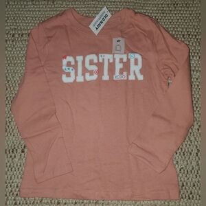 4T Old Navy Kids Long Sleeve 'Sister' Tee - Pink